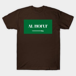 Al Hofuf City in Saudi Arabian Flag T-Shirt